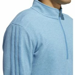 ADIDAS 3-Stripe 1/4 Zip Layering -Golf Bag Sales adidas 3 stripe 1 4 zip layering hazy blue 03 31316.1677086416