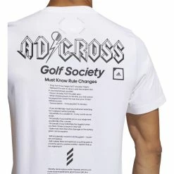 ADIDAS AdiCross Graphic Tee -Golf Bag Sales adidas adicross graphic tee white 04 29918.1632321210