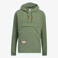 ADIDAS AdiCross Half-Zip Anorak -Golf Bag Sales adidas adicross half zip anorak natural green 01 09051.1676583078