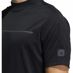ADIDAS AdiCross Round Neck Polo -Golf Bag Sales adidas adicross round neck polo black 03 95056.1632320929