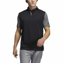 ADIDAS Club 1/4 Zip Vest -Golf Bag Sales adidas club 1 4 zip vest black 01 17389.1673906611