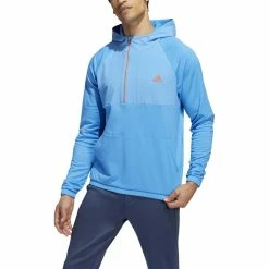 ADIDAS Fleece Anorak 1/4 Zip -Golf Bag Sales adidas fleece anorak 1 4 zip pulse blue 01 24509.1673899475