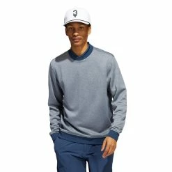 ADIDAS Go-To Crewneck Pullover -Golf Bag Sales adidas go to crewneck pullover crew navy grey three 01 95690.1676586103