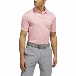 ADIDAS Ottoman Pencil Stripe Polo -Golf Bag Sales adidas ottoman pencil stripe polo semi turbo white 01 46133.1679079623