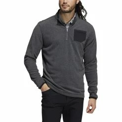 ADIDAS Pocket 1/4 Zip -Golf Bag Sales adidas pocket 1 4 zip black 01 40099.1659042846