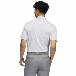 ADIDAS Spacedye Stripe Polo -Golf Bag Sales adidas spacedye stripe polo white grey three 02 51305.1647963242