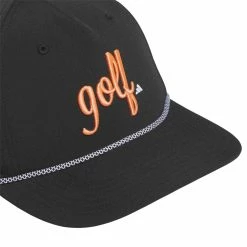 ADIDAS Women’s 5 Panel Golf Script Hat -Golf Bag Sales adidas womens 5 panel golf script hat black 02 78369.1679320061