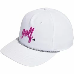 ADIDAS Women’s 5 Panel Golf Script Hat -Golf Bag Sales adidas womens 5 panel golf script hat white 01 00477.1679320059