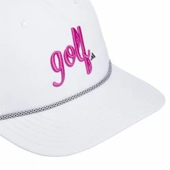 ADIDAS Women’s 5 Panel Golf Script Hat -Golf Bag Sales adidas womens 5 panel golf script hat white 02 67016.1679320060