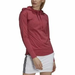 ADIDAS Women's Essentials Heathered Hoodie -Golf Bag Sales adidas womens essentials heathered hoodie wild pink 01 89332.1633103433