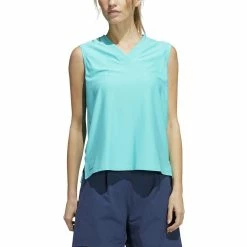 ADIDAS Women's Go-To Sleeveless Polo -Golf Bag Sales adidas womens go to sleeveless polo semi mint rush 01 63464.1647972106