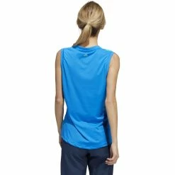 ADIDAS Women's Gradient Sleeveless Polo -Golf Bag Sales adidas womens gradient sleeveless polo blue rush 02 78857.1647972220