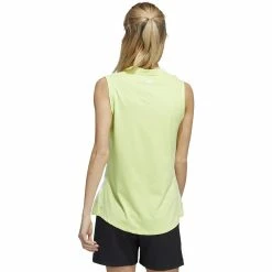 ADIDAS Women's Gradient Sleeveless Polo -Golf Bag Sales adidas womens gradient sleeveless polo pulse lime 02 22546.1647972220