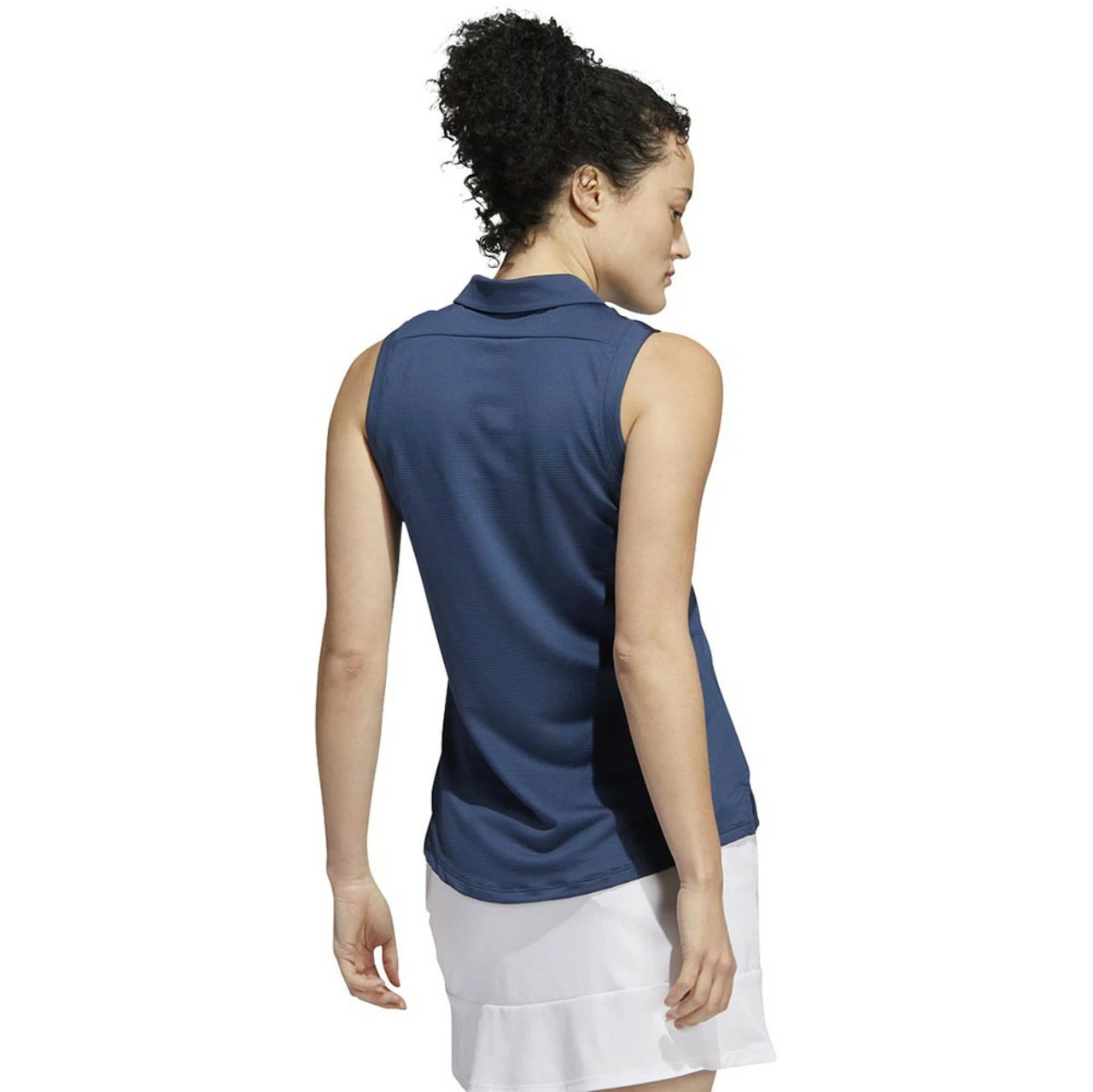 ADIDAS Women's Primeblue Ottoman Stripe Sleeveless Polo 6 ADIDAS Women's Primeblue Ottoman Stripe Sleeveless Polo - Image 6