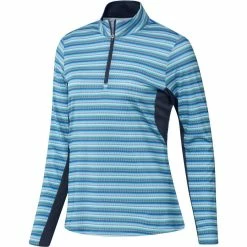 ADIDAS Women's Printed Sun Protection 1/4 Zip 43 ADIDAS Women's Printed Sun Protection 1/4 Zip -Golf Bag Sales adidas womens printed sun protection 1 4 zip crew navy 01 72673.1676598102