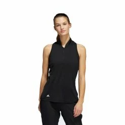 ADIDAS Women's Racerback Sleeveless Polo -Golf Bag Sales adidas womens racerback sleeveless polo black 02 50537.1676598869