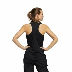 ADIDAS Women's Racerback Sleeveless Polo -Golf Bag Sales adidas womens racerback sleeveless polo black 03 54100.1676595173