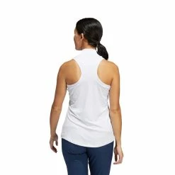 ADIDAS Women's Racerback Sleeveless Polo -Golf Bag Sales adidas womens racerback sleeveless polo white 03 09544.1676591800