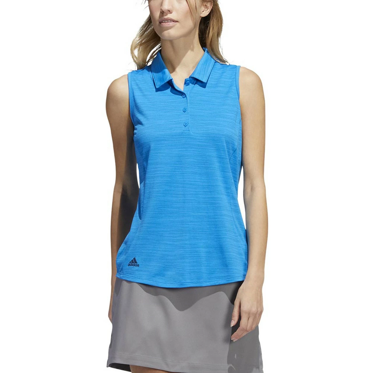 ADIDAS Women's Space-Dyed Sleeveless Polo 3 ADIDAS Women's Space-Dyed Sleeveless Polo - Image 3