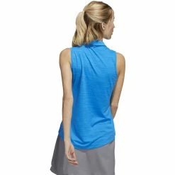 ADIDAS Women's Space-Dyed Sleeveless Polo 9 ADIDAS Women's Space-Dyed Sleeveless Polo -Golf Bag Sales adidas womens space dyed sleeveless polo blue rush crew navy 02 21162.1647975079
