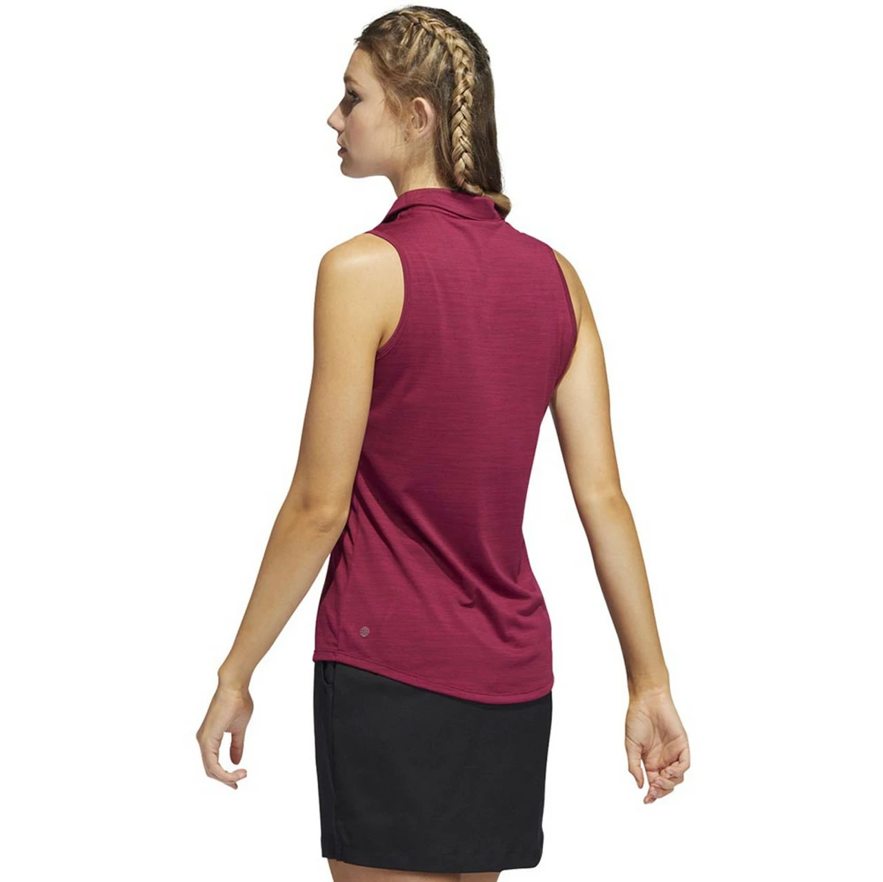 ADIDAS Women's Space-Dyed Sleeveless Polo 2 ADIDAS Women's Space-Dyed Sleeveless Polo - Image 2