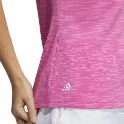 ADIDAS Women's Spacedye Sleeveless Polo -Golf Bag Sales adidas womens spacedye sleeveless polo screaming pink wild pink 03 74407.1631905890