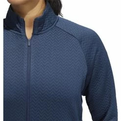 ADIDAS Women's Textured Layer Jacket -Golf Bag Sales adidas womens textured layer jacket crew navy 04 69575.1633102078