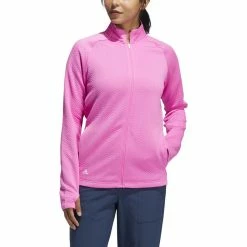 ADIDAS Women's Textured Layer Jacket -Golf Bag Sales adidas womens textured layer jacket screaming pink 01 93399.1633102078
