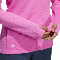 ADIDAS Women's Textured Layer Jacket -Golf Bag Sales adidas womens textured layer jacket screaming pink 03 15010.1633102078