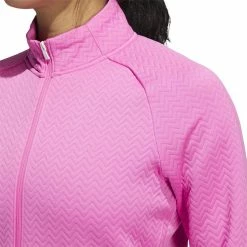 ADIDAS Women's Textured Layer Jacket -Golf Bag Sales adidas womens textured layer jacket screaming pink 04 43985.1633102078