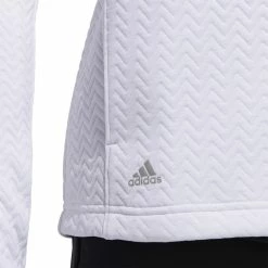 ADIDAS Women's Textured Layer Jacket -Golf Bag Sales adidas womens textured layer jacket white 04 19844.1633102078