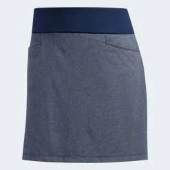ADIDAS Women's Ultimate Knit Heathered Skort -Golf Bag Sales adidas womens ultimate knit heathered skort night indigo heather 01 86644.1633373113
