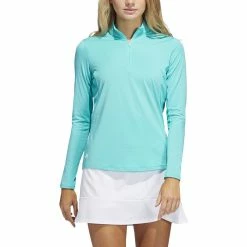 ADIDAS Women's Ultimate365 Sun Protection Shirt -Golf Bag Sales adidas womens ultimate365 sun protection shirt semi mint rush 01 20320.1676591643