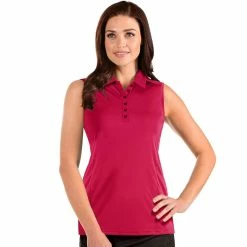Antigua Women's Tribute Sleeveless Polo -Golf Bag Sales antigua womens tribute sleeveless polo persia 01 35553.1676581357