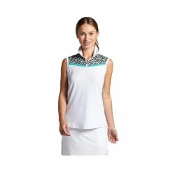 Bermuda Sands Women's Melanie Sleeveless Polo With Sublimated Trim