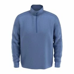 Callaway Midweight Waffle Knit Fleece 1/4 Zip -Golf Bag Sales callaway midweight waffle knit fleece 1 4 zip light moody blue heather 01 84813.1659042872