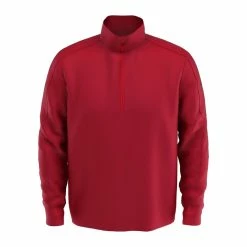 Callaway Midweight Waffle Knit Fleece 1/4 Zip -Golf Bag Sales callaway midweight waffle knit fleece 1 4 zip true red heather 01 30979.1659042872