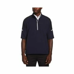 Callaway Swing Tech Blocked 1/4 Zip Windbreaker -Golf Bag Sales callaway swing tech blocked 1 4 zip windbreaker peacoat 01 24202.1644508098