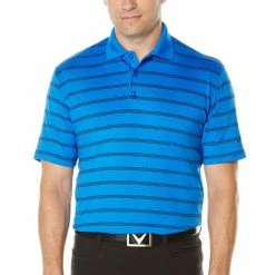Callaway Ventilated Stripe Polo - Previous Season Style -Golf Bag Sales callaway ventilated stripe polo previous season style magnetic blue 01 63899.1632428493