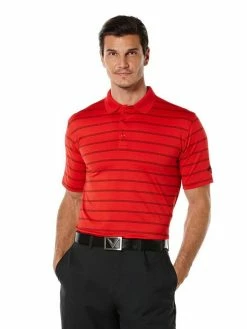 Callaway Ventilated Stripe Polo - Previous Season Style -Golf Bag Sales callaway ventilated stripe polo previous season style tango red 01 04136.1632428509
