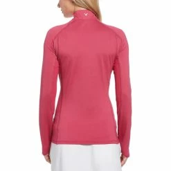 Callaway Women's Swing Tech Sun Protection 1/4 Zip -Golf Bag Sales callaway womens swing tech sun protection 1 4 zip cactus flower 02 74459.1676594676
