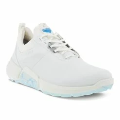 ECCO Men's Biom H4 Golf Shoes -Golf Bag Sales ecco biom h4 golf shoes white light blue 02 46474.1662670387
