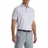 FootJoy Chalk Line Print Stretch Pique Self Collar Polo