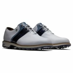 FootJoy Men's DryJoys Premiere Series Packard Golf Shoes -Golf Bag Sales footjoy dryjoys premiere series packard golf shoes white navy 05 08868.1676576792