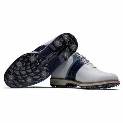FootJoy Men's DryJoys Premiere Series Packard Golf Shoes -Golf Bag Sales footjoy dryjoys premiere series packard golf shoes white navy 06 60261.1676576792