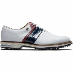 FootJoy Men's DryJoys Premiere Series Packard Golf Shoes -Golf Bag Sales footjoy dryjoys premiere series packard golf shoes white navy red 01 99722.1676576784