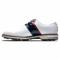 FootJoy Men's DryJoys Premiere Series Packard Golf Shoes -Golf Bag Sales footjoy dryjoys premiere series packard golf shoes white navy red 02 02590.1676576784