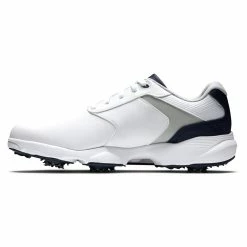 FootJoy Men's EComfort Closeout Golf Shoes -Golf Bag Sales footjoy ecomfort golf shoes white grey navy 02 73303.1659041892