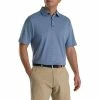 FootJoy Feeder Stripe Mix Stretch Pique Self Collar Polo - FJ Logo