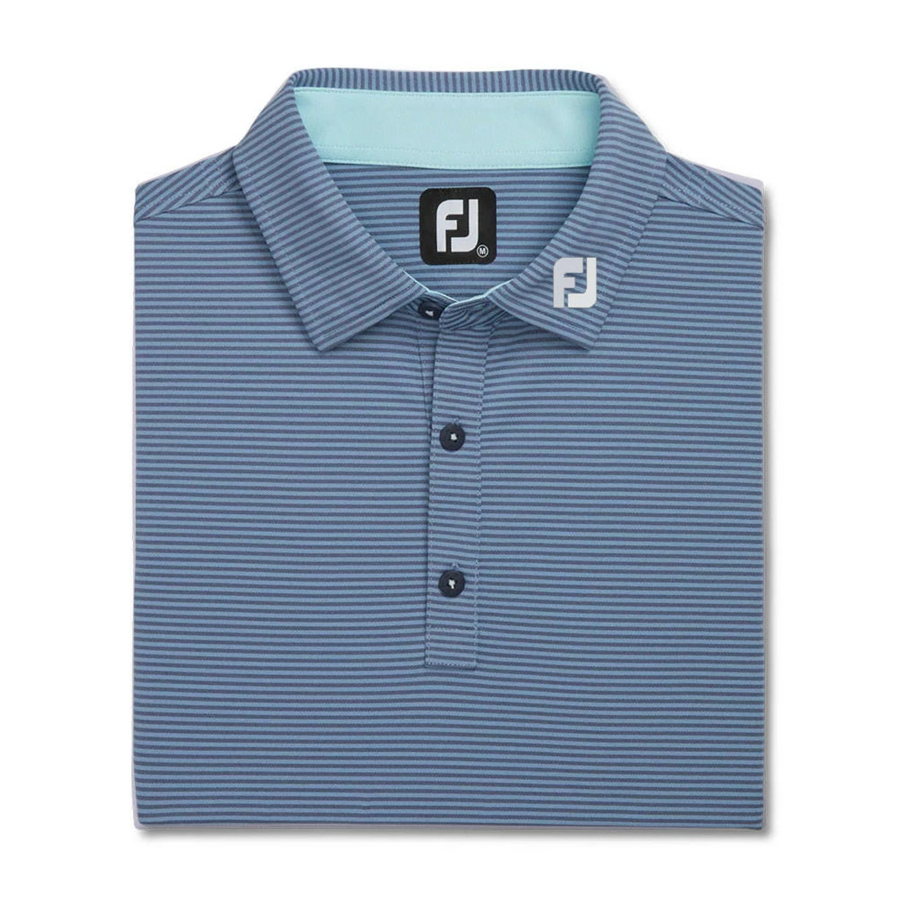 FootJoy Feeder Stripe Mix Stretch Pique Self Collar Polo - FJ Logo 4 FootJoy Feeder Stripe Mix Stretch Pique Self Collar Polo - FJ Logo - Image 4